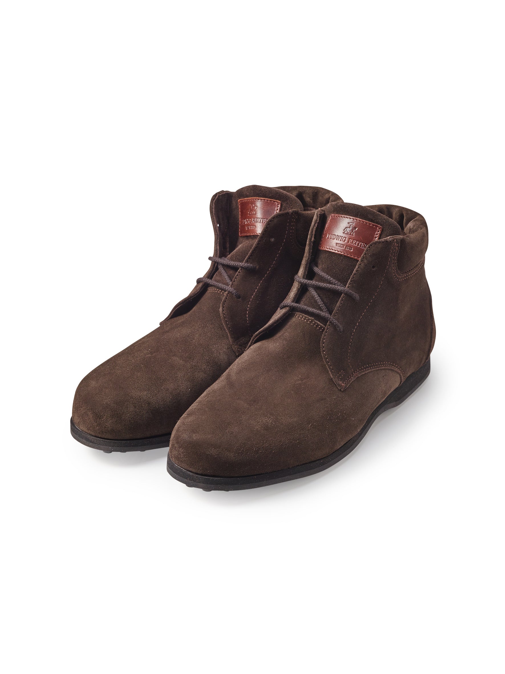 Brown, lambskin-lined boot